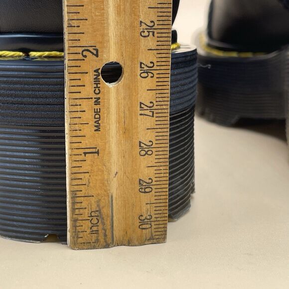 Dr. Martens Sinclair Heart Leather Satin Lux Platform Boots Women’s US 8 Black - Picture 9 of 16